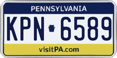 PA license plate KPN6589
