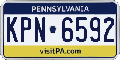 PA license plate KPN6592