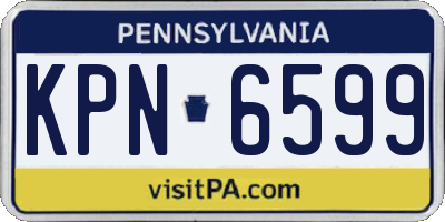PA license plate KPN6599