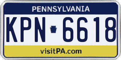 PA license plate KPN6618