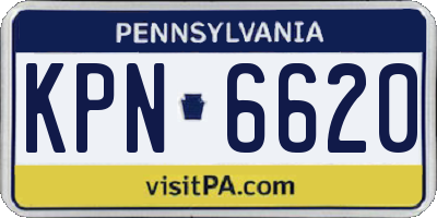 PA license plate KPN6620