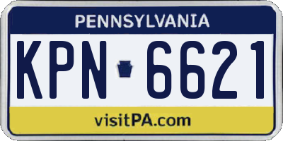 PA license plate KPN6621