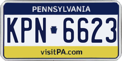 PA license plate KPN6623
