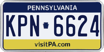 PA license plate KPN6624