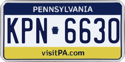 PA license plate KPN6630