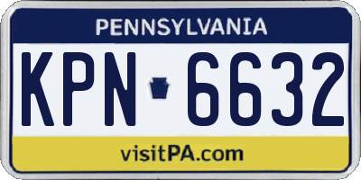 PA license plate KPN6632
