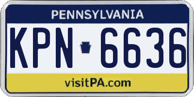 PA license plate KPN6636