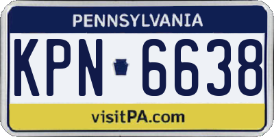 PA license plate KPN6638