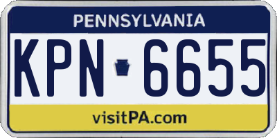 PA license plate KPN6655