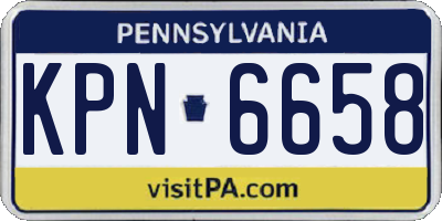 PA license plate KPN6658