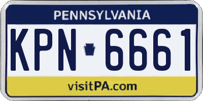 PA license plate KPN6661