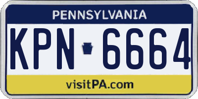 PA license plate KPN6664