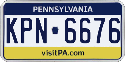 PA license plate KPN6676