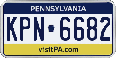 PA license plate KPN6682