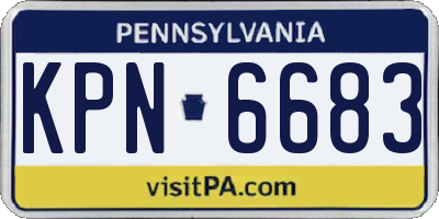 PA license plate KPN6683