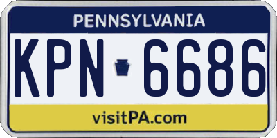 PA license plate KPN6686