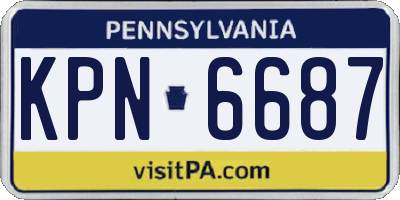 PA license plate KPN6687