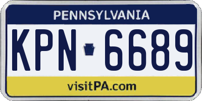 PA license plate KPN6689