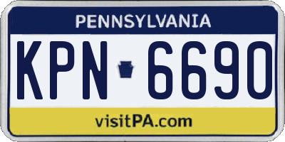 PA license plate KPN6690