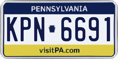 PA license plate KPN6691
