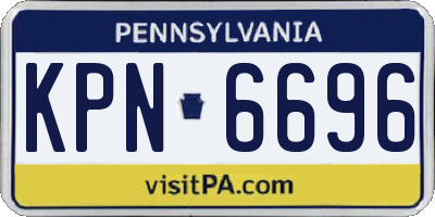 PA license plate KPN6696