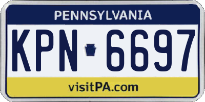 PA license plate KPN6697