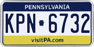 PA license plate KPN6732