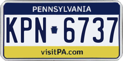 PA license plate KPN6737