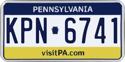 PA license plate KPN6741
