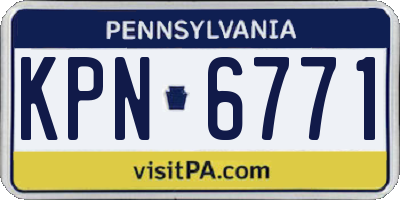 PA license plate KPN6771
