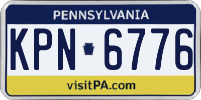 PA license plate KPN6776