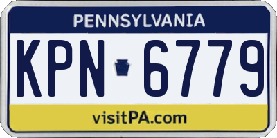 PA license plate KPN6779