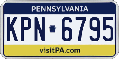 PA license plate KPN6795