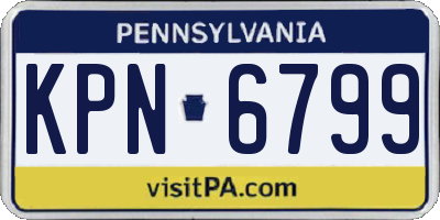 PA license plate KPN6799