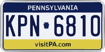 PA license plate KPN6810