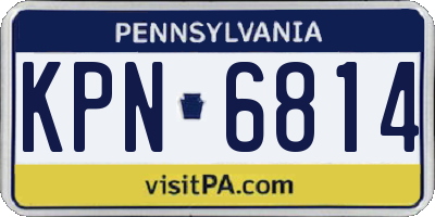 PA license plate KPN6814