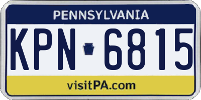 PA license plate KPN6815
