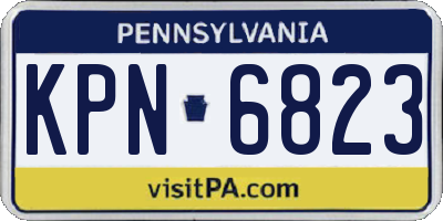 PA license plate KPN6823