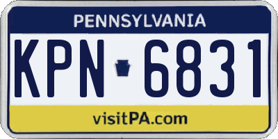 PA license plate KPN6831