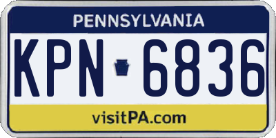 PA license plate KPN6836
