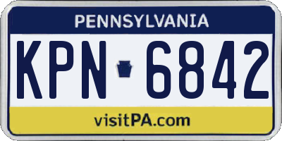 PA license plate KPN6842