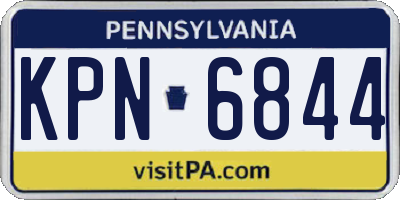 PA license plate KPN6844