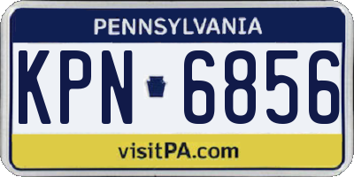 PA license plate KPN6856
