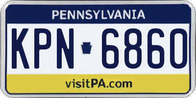 PA license plate KPN6860