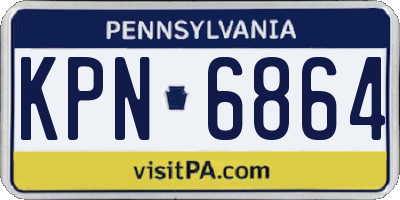 PA license plate KPN6864