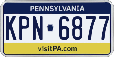 PA license plate KPN6877