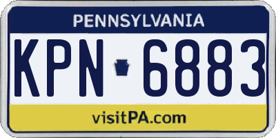 PA license plate KPN6883