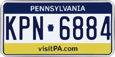 PA license plate KPN6884