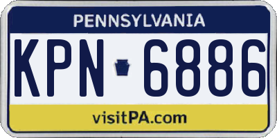 PA license plate KPN6886