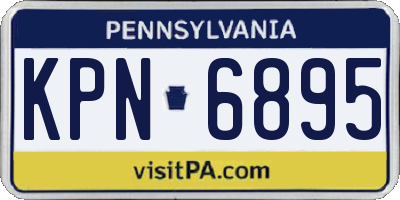 PA license plate KPN6895